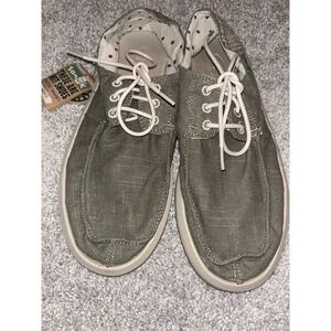 SANUK Drewby Dropout Green Sidewalk Surfer Lace UP Shoes Mens US 10 NWT